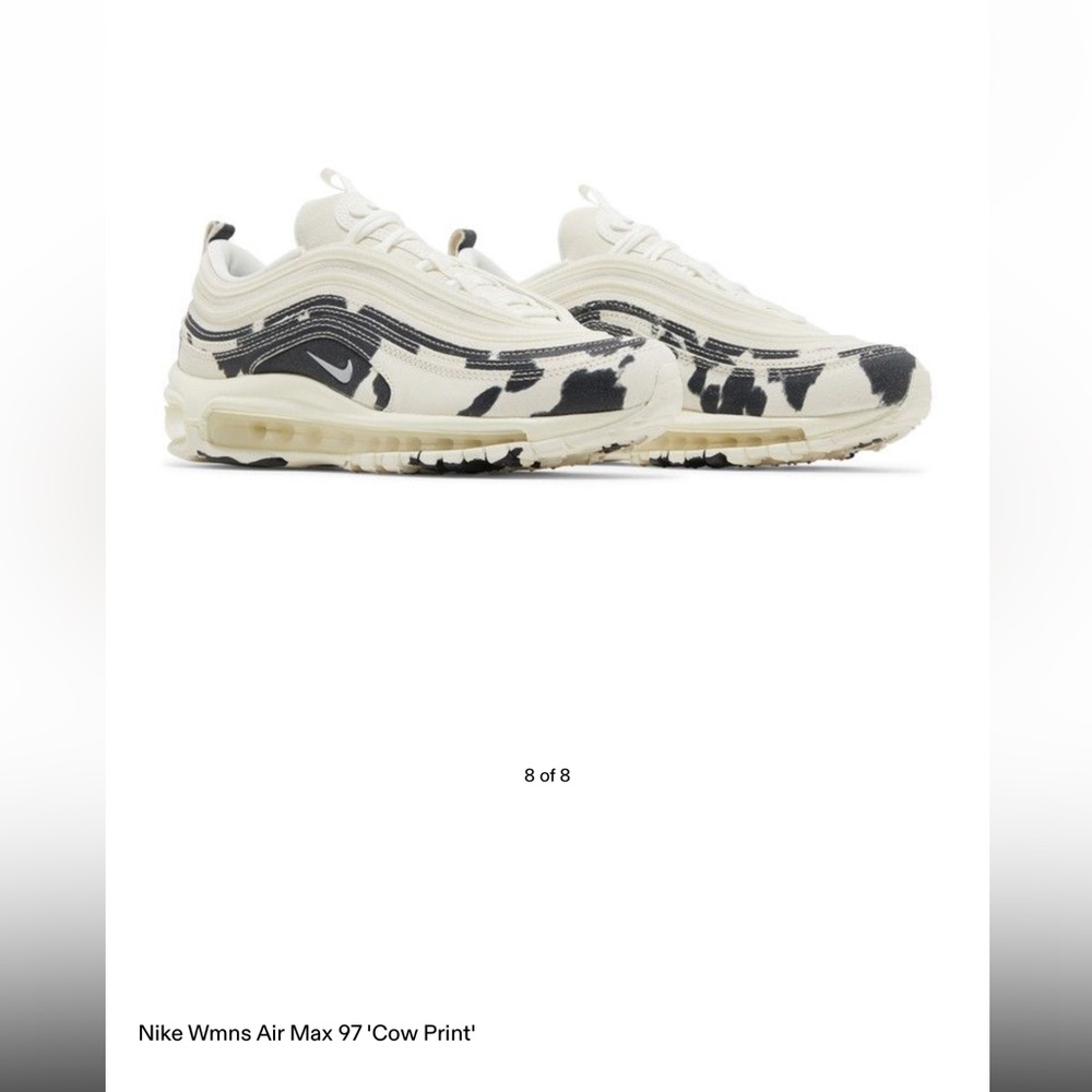 NIKE women’s Air Max 97 cow print sneakers size 7 - Picture 7 of 16